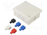 Enclosure: junction box; X: 80mm; Y: 95mm; Z: 40mm; wall mount; IP20 JONEX