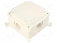 Enclosure: junction box; X: 103mm; Y: 103mm; Z: 60mm; wall mount JONEX