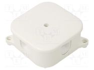 Enclosure: junction box; X: 75mm; Y: 75mm; Z: 30mm; wall mount; IP44 JONEX