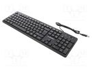 Keyboard; black; USB A; wired,US layout; 1.4m GEMBIRD