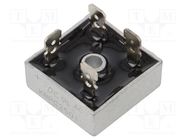 Bridge rectifier: single-phase; Urmax: 100V; If: 25A; Ifsm: 400A DC COMPONENTS