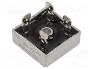 Bridge rectifier: single-phase; Urmax: 200V; If: 25A; Ifsm: 400A DC COMPONENTS