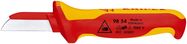 KNIPEX 98 54 SB Cable Knife insulating multi-component handle, VDE-tested 190 mm (self-service card/blister)