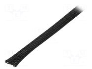 Braid; ØBraid : 20÷50nom.30mm; polyester; black; L: 50m; UL94V-2 BM GROUP