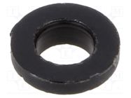 Washer; round; D=3.38÷3.48mm; h=0.79mm; polyamide; black KEYSTONE