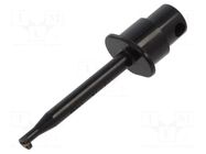 Clip-on probe; hook type; 1A; 60VDC; black; 2mm; 30VAC STÄUBLI