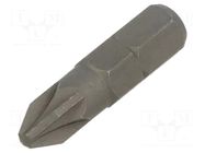 Screwdriver bit; Pozidriv®; PZ2; Overall len: 25mm KING TONY