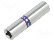 Socket; 6-angles,socket spanner; HEX 8mm; 1/4"; long KING TONY