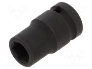 Socket; 6-angles,socket spanner; 7mm; 1/4"; short,impact KING TONY