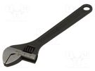 Wrench; adjustable; 200mm; Max jaw capacity: 25mm; blackened keys KING TONY