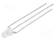 LED; red/green; 3mm; 30°; Front: convex; 1.6÷2.4/2.6÷3.4VDC LUCKYLIGHT