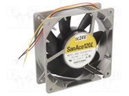 Fan: DC; axial; 24VDC; 120x120x38mm; 168m3/h; 39dBA; ball bearing SANYO DENKI