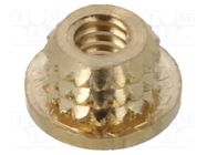 Threaded insert; brass; M2; BN 37901; L: 2mm; for plastic TAPPEX