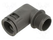 90° angled connector; Thread: metric,outside; polyamide 6; grey LAPP