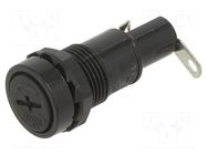 Fuse holder; 5x20mm; 10A; on panel; 250VAC; UL94V-2; phenolic OPTIFUSE