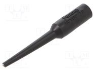 Probe tip; 3A; black; Tip diameter: 0.76mm; Socket size: 4mm; 70VDC POMONA