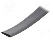 Heat shrink sleeve; thin walled; 3: 1; 18mm; L: 60m; black; reel HELLERMANNTYTON