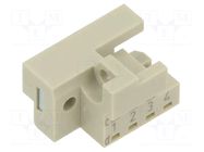 Mounting clamp; DIN-Power fixing bracket B left,cod HARTING