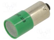 LED lamp; green; BA9S,T10; 24VDC; 24VAC; -20÷60°C; Mat: plastic CML INNOVATIVE TECHNOLOGIES