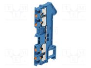 Splice terminal: rail; 0.14÷1.5mm2; ways: 1; terminals: 4; blue PHOENIX CONTACT