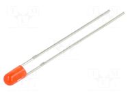 LED; red; 3mm; 600mcd; 60°; Front: convex; 1.6÷2.4VDC; No.of term: 2 LUCKYLIGHT