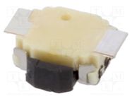 Microswitch TACT; SPST-NO; Pos: 2; 0.05A/12VDC; SMT; none; 1.59N OMRON Electronic Components