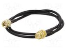 Cable; 50Ω; 0.5m; RP-SMA male,RP-SMA female; black; straight ONTECK