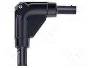 Angle adapter 90°; 65x65x15mm; black; vane probe TESTO