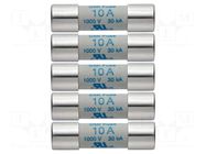 Fuse; 10x38mm; 1kV; 10A; 5pcs. TESTO