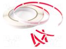 Splice tape; ESD; 12mm; 500pcs; Features: self-adhesive; red ANTISTAT