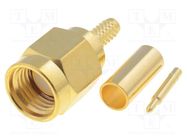 Connector: SMA; plug; male; straight; RG174,RG188,RG316; crimped ADAM TECH