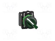 Switch: rotary; 22mm; Stabl.pos: 2; NC + NO; green; LED; 24V; IP66 SCHNEIDER ELECTRIC