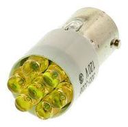 LED BULB, YELLOW, BA9S, 945MCD, 592NM