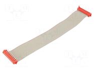 Ribbon cable with connectors; Tape ph: 1.27mm; PIN: 18; Len: 0.15m TE Connectivity