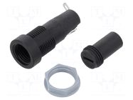 Fuse holder; 5x20mm; 10A; on panel; 250VAC; thermoplastic; IP40 ESKA