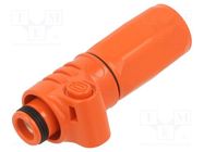 Plug; DC supply; female; PIN: 1; for cable; crimped; orange; 1kV CONNFLY