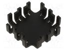 Heatsink: extruded; black; L: 45mm; W: 45mm; H: 12.7mm; 8K/W; anodized FISCHER ELEKTRONIK