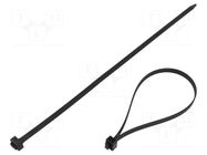 Cable tie; with fixing lugs; L: 375mm; W: 7.5mm; black; polyamide HELLERMANNTYTON