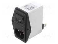 Connector: AC supply; socket; male; Inom: 6A; Ir: 373uA; 250VAC; 1MΩ SCHAFFNER