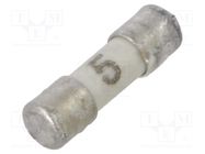 Fuse: fuse; quick blow; 5A; 63VAC; 125VDC; ceramic,cylindrical SCHURTER