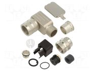 Connector: M16; plug; female; 3A; 60V; PIN: 12; IP67; for cable; brass BINDER