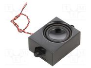 Loudspeaker; waterproof; 2W; 8Ω; 45x36x20mm; 0÷20000Hz; IP65 PUI AUDIO