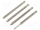 Kit: screw extractor; for unscrewing damaged screws; 4pcs. ENGINEER