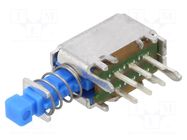 Switch: push-button; Pos: 2; DPDT; 0.3A/30VDC; 100MΩ; THT; LC E-SWITCH