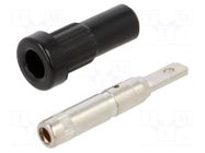 Connector: 2mm banana; socket; 10A; 30VAC; 60VDC; black; insulated STÄUBLI