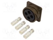 Connector: military; socket; female; PIN: 4; size 36; VG95234; olive AMPHENOL AIR