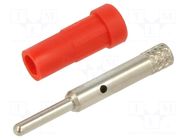 Connector: 2mm banana; socket; 10A; 30VAC; 60VDC; red; insulated STÄUBLI