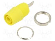 Socket; 4mm banana; 20A; 1kV; yellow; nickel plated; insulated STÄUBLI