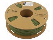 Filament: PLA-MATT; 1.75mm; military green; 190÷220°C; 1kg GEMBIRD