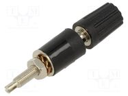 Socket; 2mm banana; 15A; 30VAC; 60VDC; Overall len: 38.5mm; black STÄUBLI